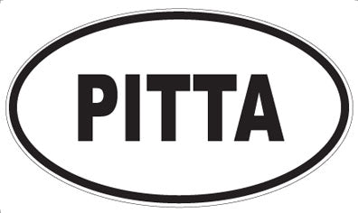 PITTA - Oval Sticker