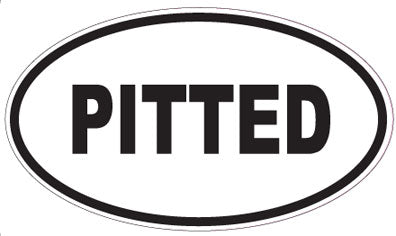 PITTED - Oval Sticker