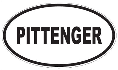PITTENGER - Oval Sticker