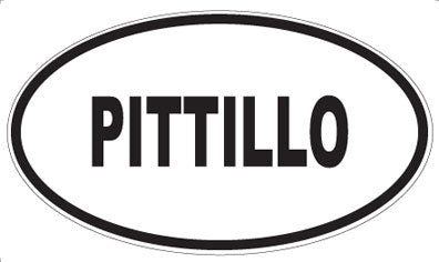 PITTILLO - Oval Sticker