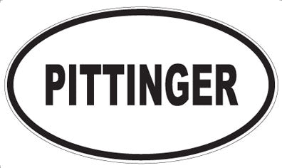 PITTINGER - Oval Sticker