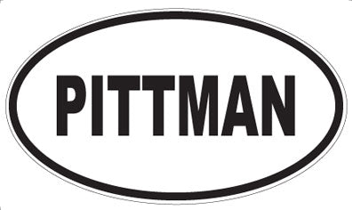 PITTMAN - Oval Sticker