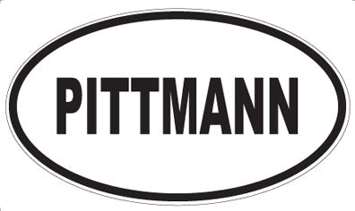 PITTMANN - Oval Sticker
