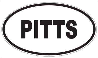 PITTS - Oval Sticker