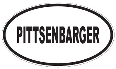 PITTSENBARGER - Oval Sticker