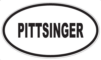PITTSINGER - Oval Sticker