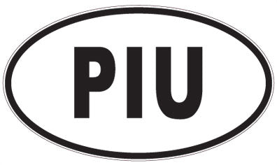 PIU - 3 Letter Initials Oval Sticker