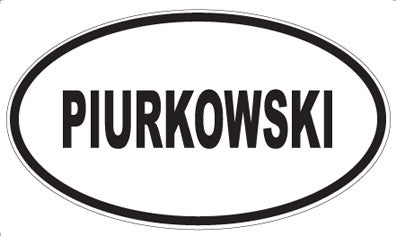 PIURKOWSKI - Oval Sticker