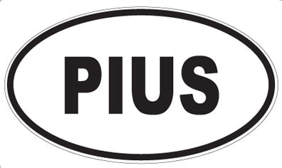 PIUS - Oval Sticker