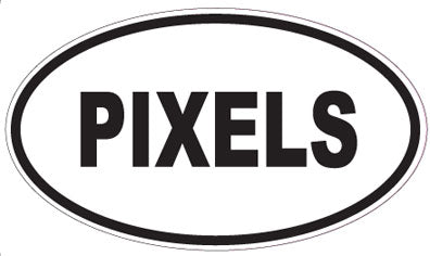 PIXELS - Oval Sticker