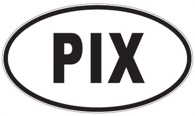 PIX - 3 Letter Initials Oval Magnet