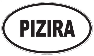 PIZIRA - Oval Sticker