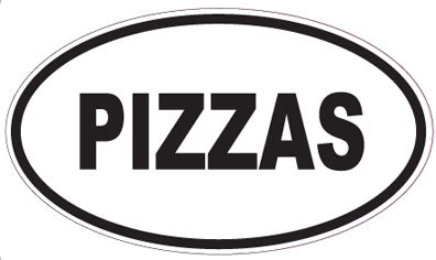 PIZZAS - Oval Sticker