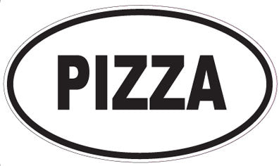 PIZZA - Oval Magnet