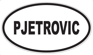 PJETROVIC - Oval Sticker