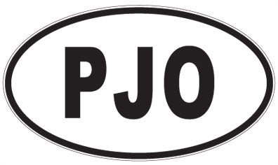 PJO - 3 Letter Initials Oval Sticker