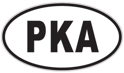 PKA - 3 Letter Initials Oval Sticker