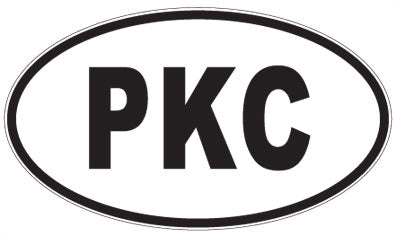 PKC - 3 Letter Initials Oval Sticker