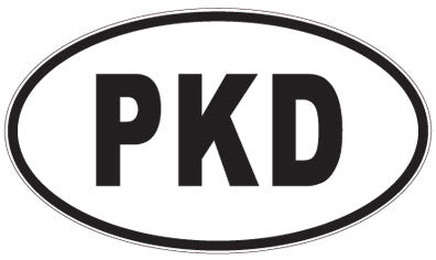PKD - 3 Letter Initials Oval Sticker