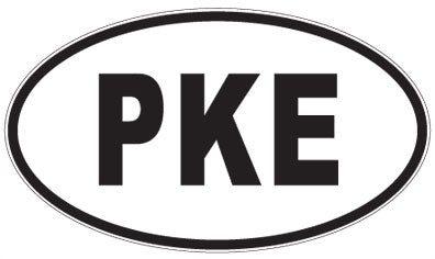 PKE - 3 Letter Initials Oval Sticker