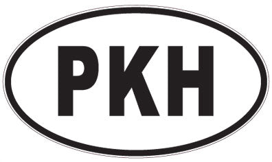 PKH - 3 Letter Initials Oval Sticker