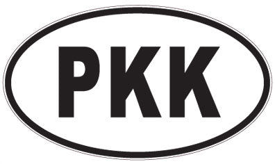 PKK - 3 Letter Initials Oval Sticker
