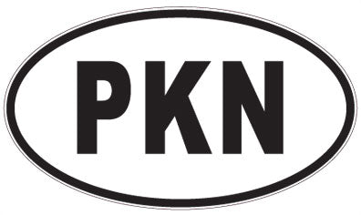 PKN - 3 Letter Initials Oval Sticker