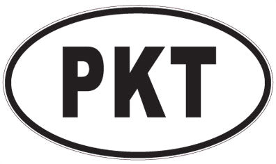 PKT - 3 Letter Initials Oval Sticker