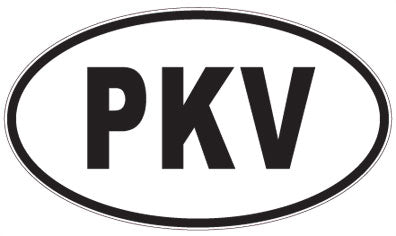 PKV - 3 Letter Initials Oval Sticker