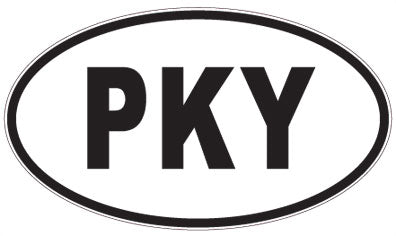 PKY - 3 Letter Initials Oval Sticker