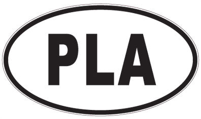 PLA - 3 Letter Initials Oval Sticker