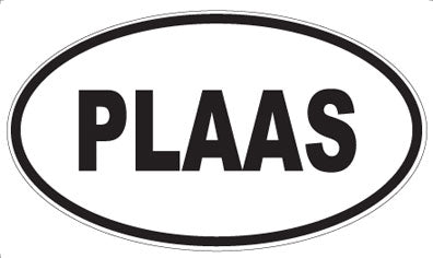PLAAS - Oval Sticker