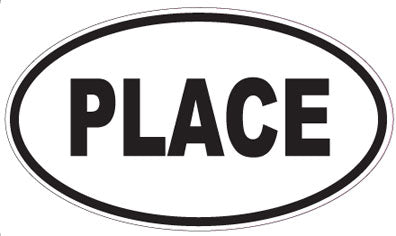 PLACE - Oval Sticker
