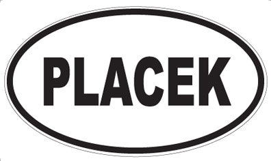 PLACEK - Oval Sticker