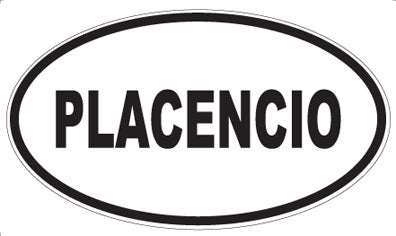 PLACENCIO - Oval Sticker