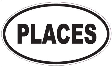 PLACES - Oval Sticker