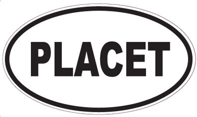 PLACET - Oval Sticker