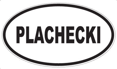 PLACHECKI - Oval Sticker