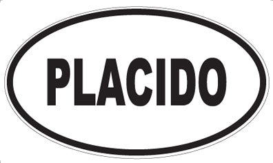 PLACIDO - Oval Sticker