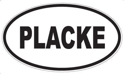 PLACKE - Oval Sticker