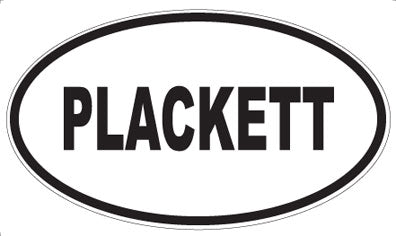 PLACKETT - Oval Sticker