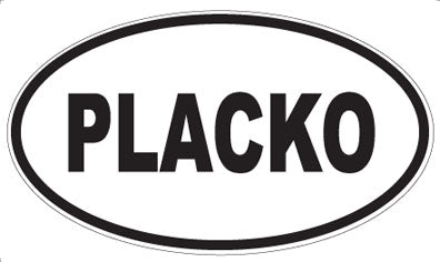 PLACKO - Oval Sticker