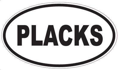 PLACKS - Oval Sticker