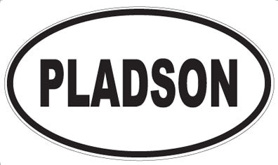 PLADSON - Oval Sticker