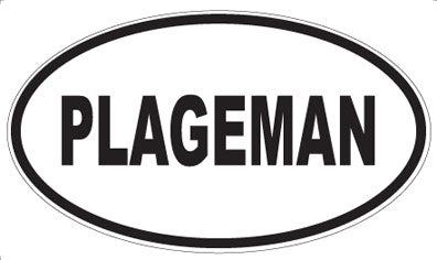 PLAGEMAN - Oval Sticker