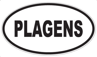 PLAGENS - Oval Sticker