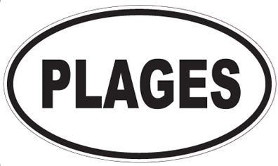 PLAGES - Oval Sticker