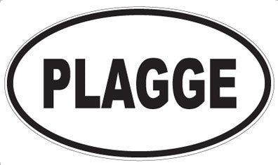 PLAGGE - Oval Sticker