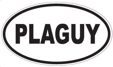 PLAGUY - Oval Sticker