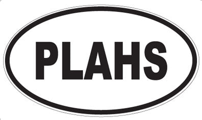 PLAHS - Oval Sticker